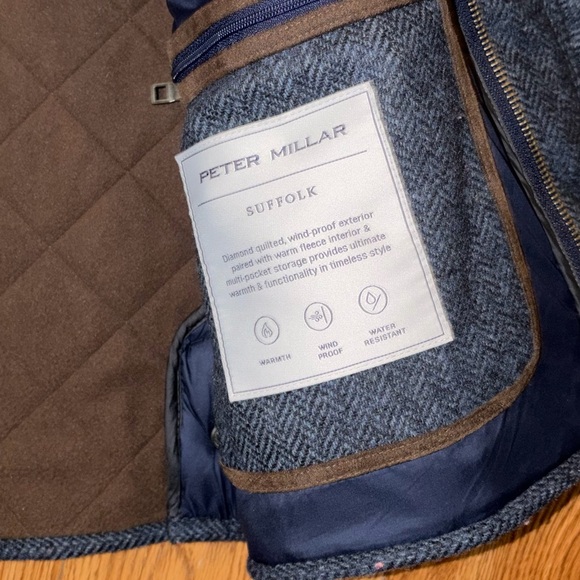 Peter Millar Crown Crafted Men’s Quilted Wool Travel Coat Medium - Picture 5 of 11